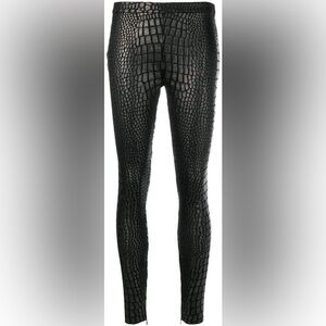Aiko Duff Black Alligator Leggings XS $185